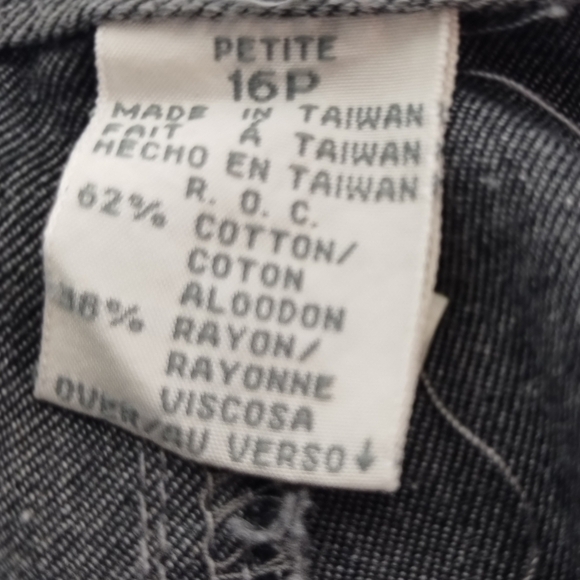 Liz Claiborne pants grey  zipper front Size: 16 P - Picture 5 of 7